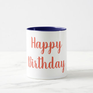Taza Color naranja Feliz BIrthday