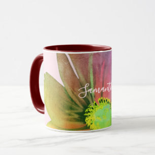 Taza Color personalizado de acuarela Colorido Jardin si