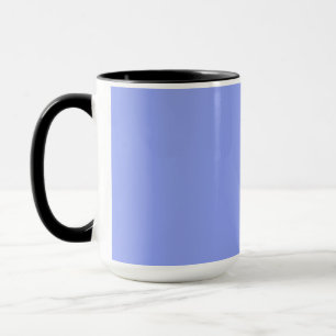 Taza color simple mínimo sólido personalizado azul past