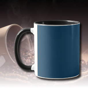 Taza Color sólido azul prusiano   Clásica   Elegante