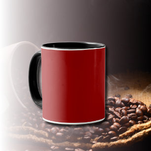 Taza Color sólido rojo Crimson   Clásica   Elegante