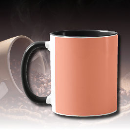 Taza Color sólido rosa salmón | Color de moda