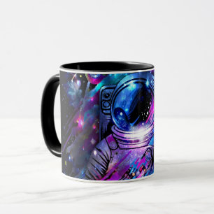 Taza Color Splash Astronauta Espacial Estrellado 