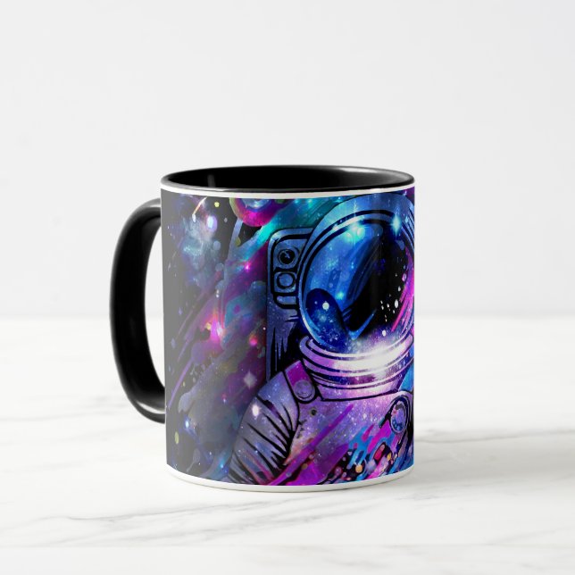 Taza Color Splash Astronauta Espacial Estrellado  (Anverso izquierdo)