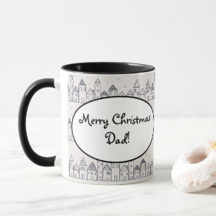 Taza Colorando la aldea de los Navidades de páginas en