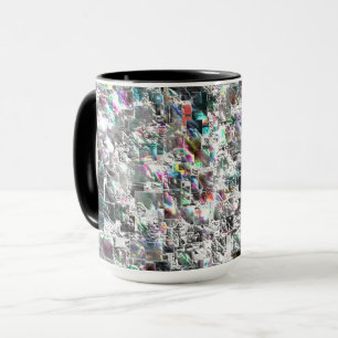 Taza Coloreados que se asemejan a recortes cuadrados de