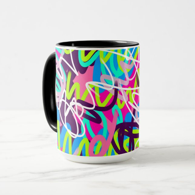 Taza Colores alegres Resumen moderno (Anverso izquierdo)