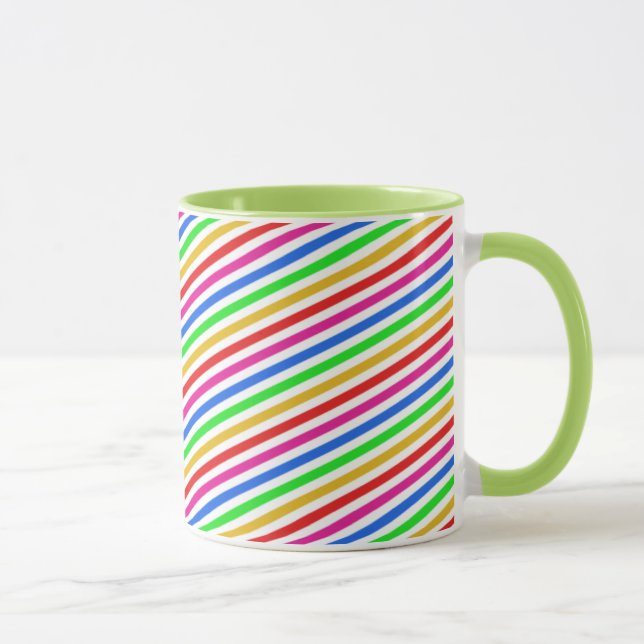 Taza Colores arcoiris estriado Mug (Derecha)