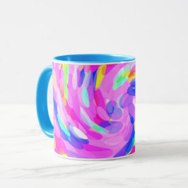 Taza Colores brillantes rosados giratorios alegres