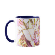 Colores De Color Rosa Y Flor De Oro Faux