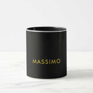 Taza Colores de oro negro Nombre minimalista profesiona
