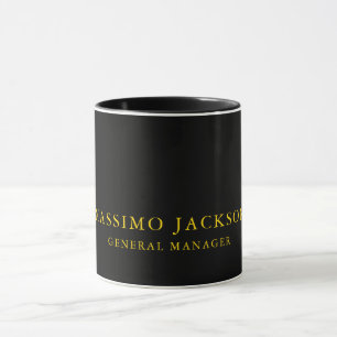 Taza Colores de oro negro Profesional Moderno Minimalis