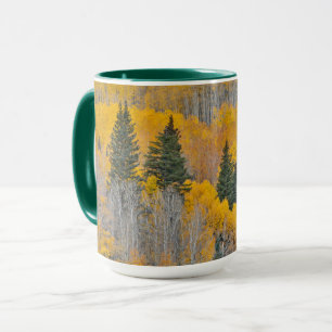 Taza Colores de otoño en arboledas de álamos
