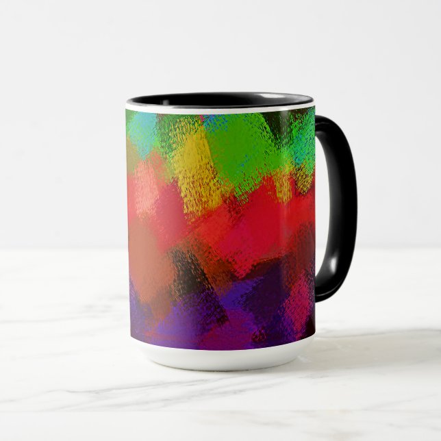 Taza Colores de pintura abstracta #41 (Anverso derecho)
