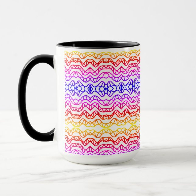 Taza Colores divertidos del patrón de mugre (Izquierda)
