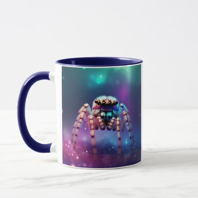 Taza Colores vibrantes de la araña de saltar (Izquierda)