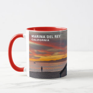 Taza Colores vívidos del atardecer - Marina Del Rey, CA