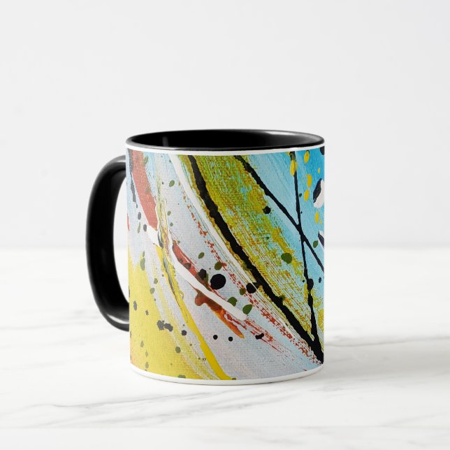 Taza Colorful Abstract Modern Unique (Anverso izquierdo)
