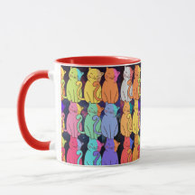 Colorful Combo Mug with many Cats 2022 September