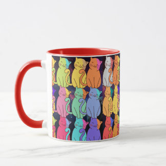Taza Colorful Combo Mug with many Cats 2022 September
