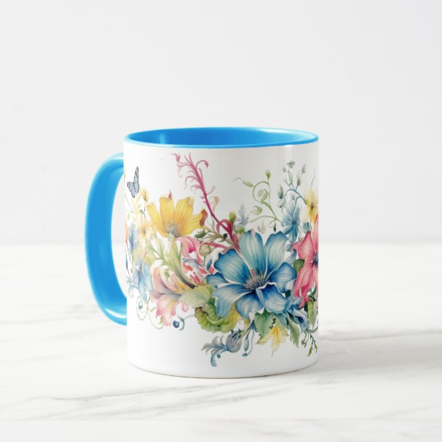 Taza Colorful Flowers (Anverso izquierdo)