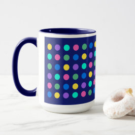Taza Colorful Geometric Dots Drinkware Design -