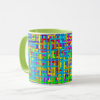 Taza Colorful Grid Coffee