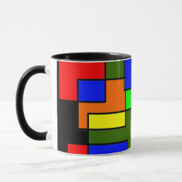 Taza Colorful intersecting rectangles
