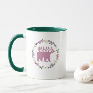 Taza Colorful Mama Bear Silhouette Art