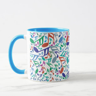 Taza Colorful Music Notes