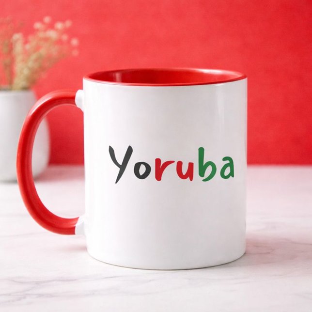 Taza Colorful Yoruba Pan African (Subido por el creador)