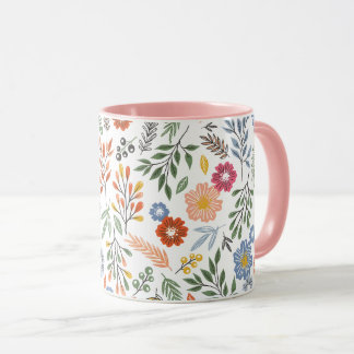 taza colorida con forma de flor