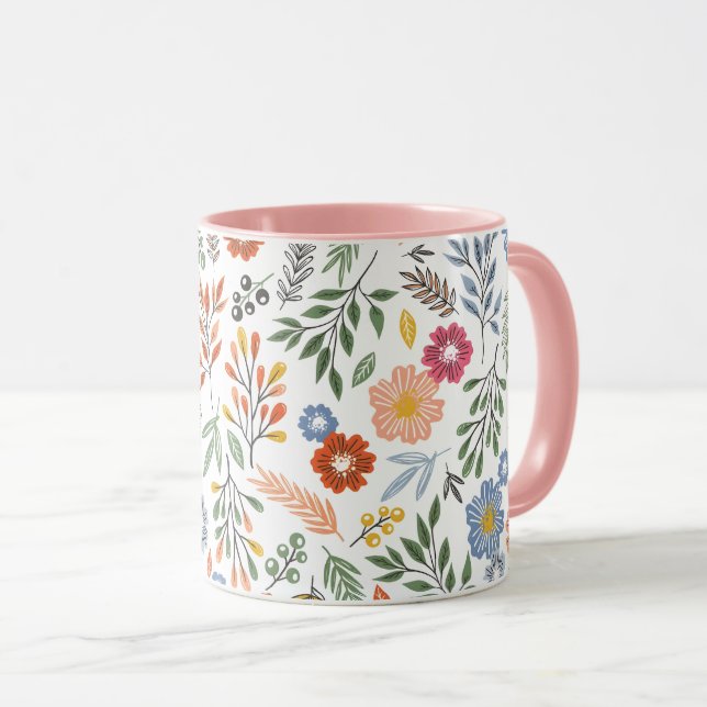 taza colorida con forma de flor (Anverso derecho)