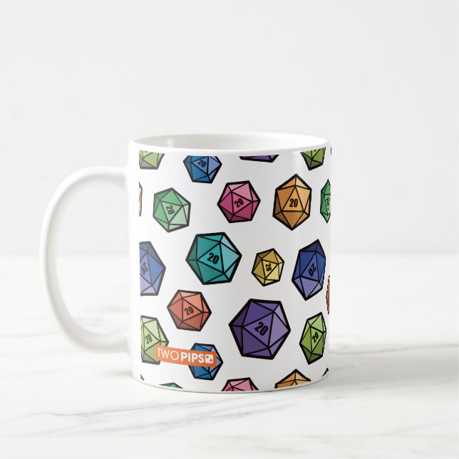 Taza colorida D20 (Izquierda)