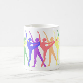 Taza colorida de la danza del ballet