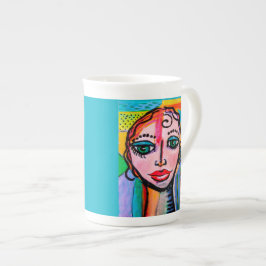 taza colorida de la porcelana de 10 onzas