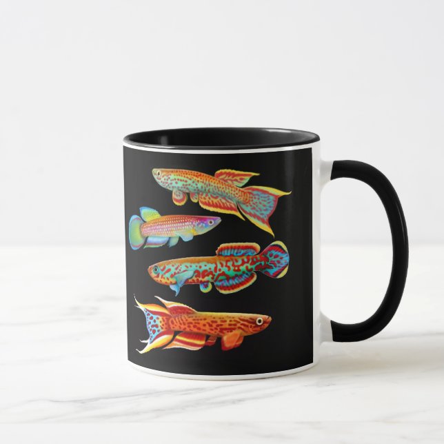 Taza colorida de los Killifishes (Derecha)