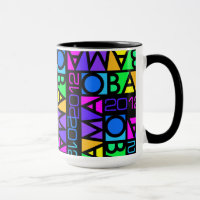 Taza colorida de Obama 2012 - elija el estilo y el