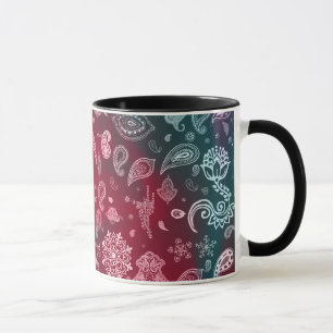 Taza colorida de Paisley