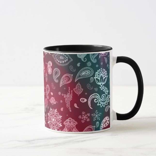Taza colorida de Paisley (Derecha)
