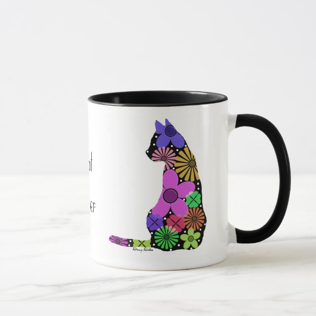 Taza colorida del gato (Derecha)
