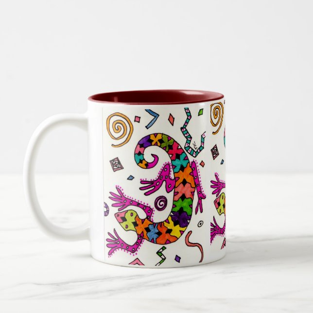 Taza colorida del Gecko (Izquierda)