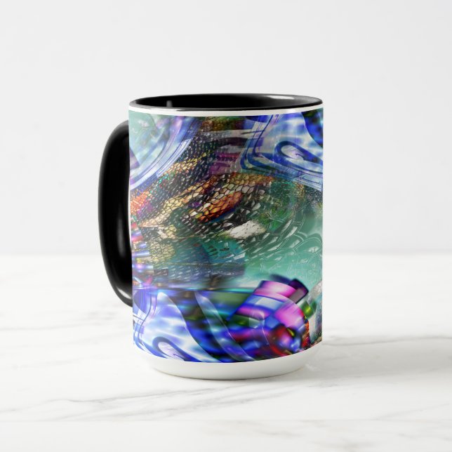 Taza Colorida fluctuación de imagen virtual sobre el ac (Anverso izquierdo)