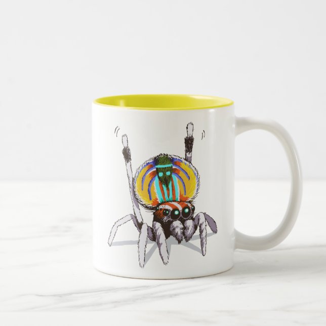 Taza colorida linda del arte del dibujo de la (Derecha)