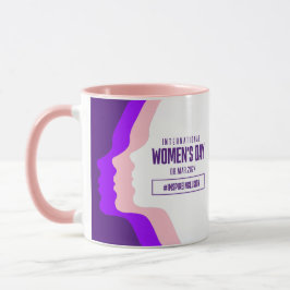 Taza Coloridas caras Día Internacional de la Mujer 8 de