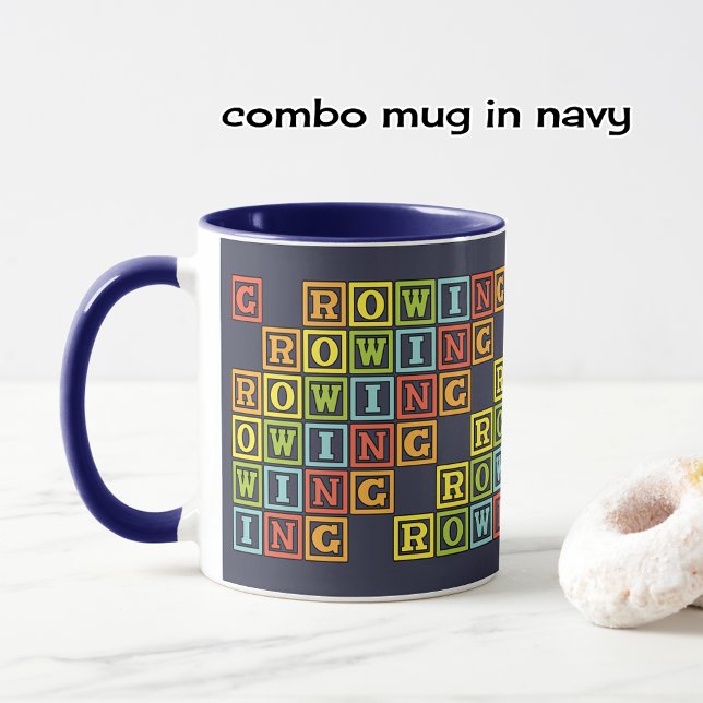 Taza Coloridas letras de remo marina (Subido por el creador)