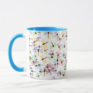 Taza coloridas libélulas