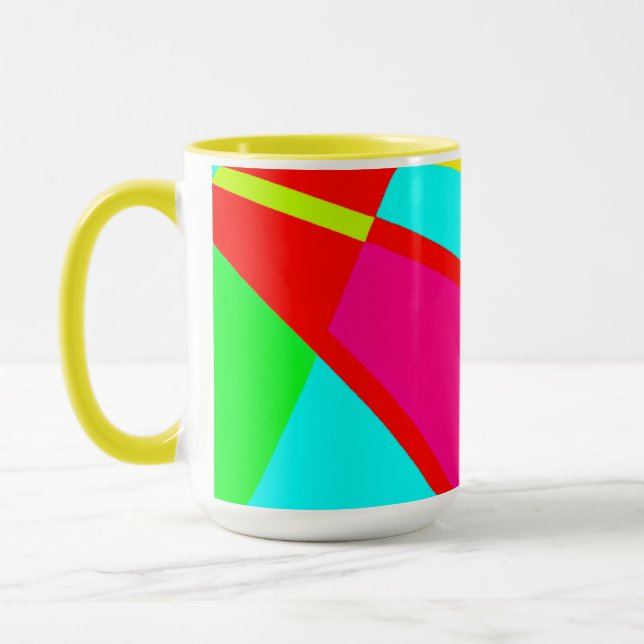 Taza Colorido Abstract Patterns Art (Izquierda)