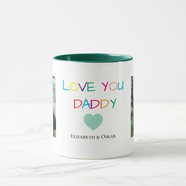 Taza Colorido "Ama Papi" - Regalo divertido y sincero (Centro)