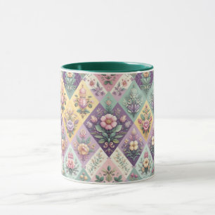Taza Colorido argyle pastel Pascua/Primavera